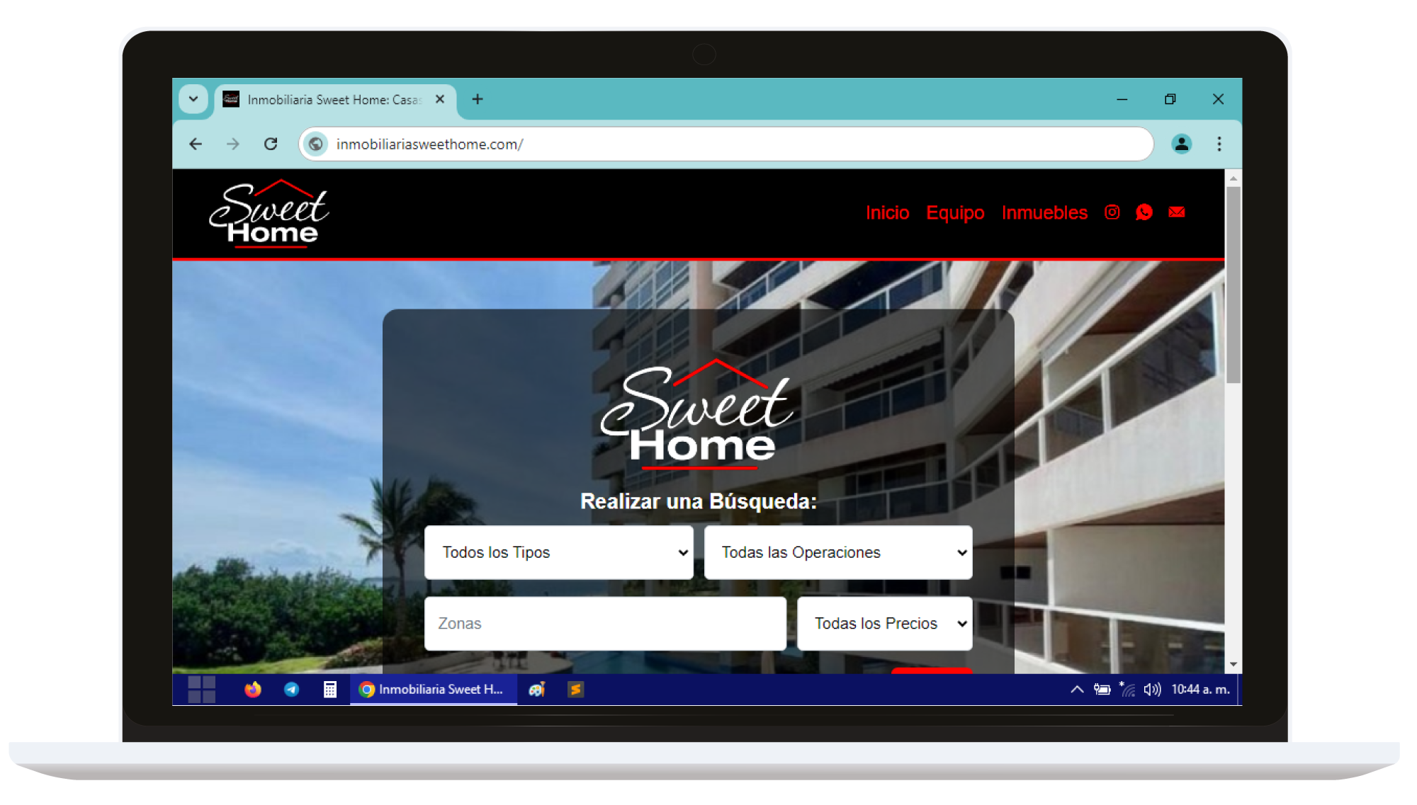 Web Inmobiliaria Sweet Home
